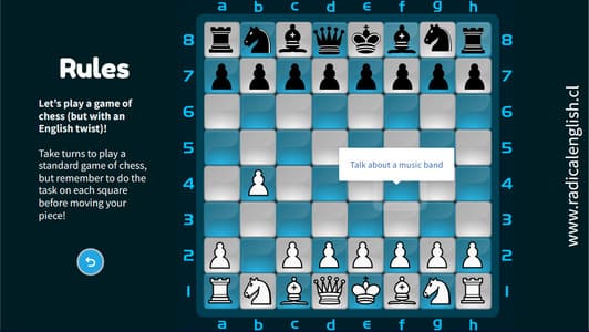 Chess for learning english